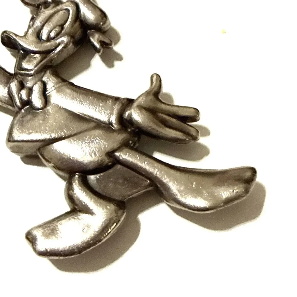 Vintage Disney Donald Duck Pewter Keychain 5